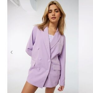 Ardene ⎮ Lilac Oversized Double-Breasted Blazer